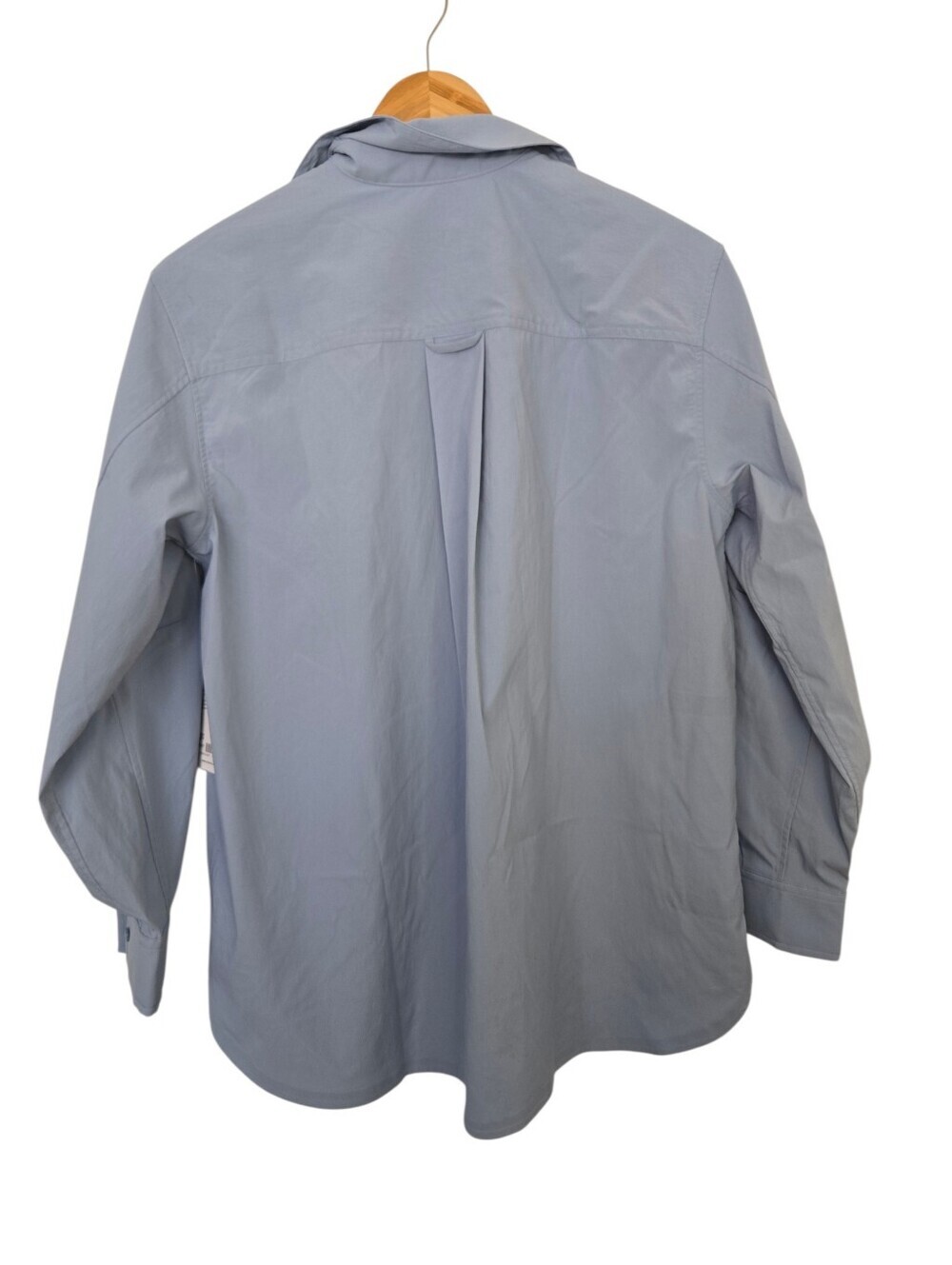 ✨ NWT Athleta Oversized Poplin Button Down Shirt XS Blue Collared Top ✨ - Picture 5 of 5